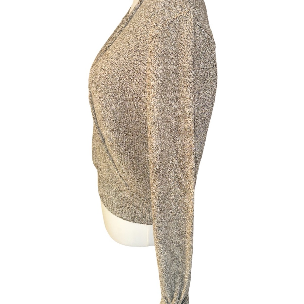 Free People Going For Gold Faux Wrap Sweater women’s sz Large new nwt - Picture 3 of 16